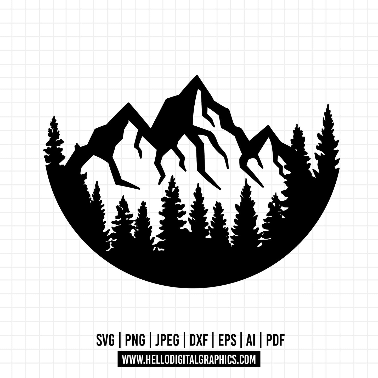 COD702- Mountains svg, Natural Silhouettes, Mountain Range Clip Art, Commercial Use, Travel svg, Instant download