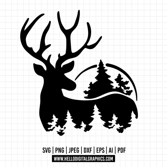 COD717- Merry Christmas svg, Christmas svg, deer svg, winter svg