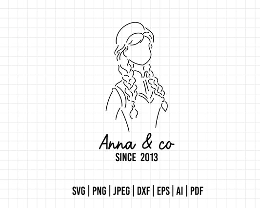 COD73- Frozen svg, Elsa svg, Anna & co svg, outline svg, cricut silhouette, Princess svg, Disney svg
