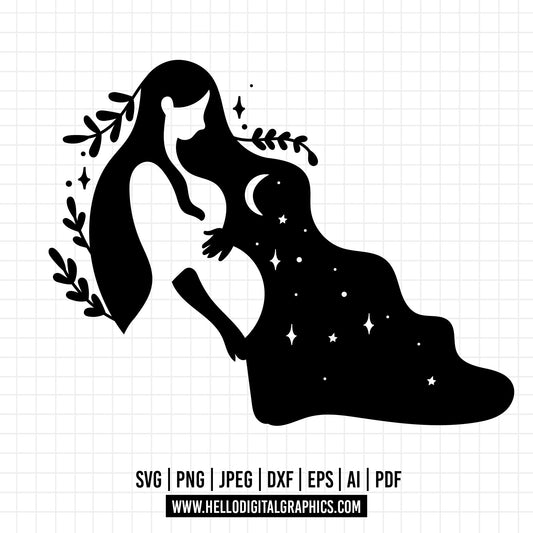 COD732- Baby svg, Pregnant Woman Svg, Line Art Svg, Motherhood Cricut Pregnancy Silhouette Mum