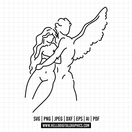 COD762- Venus Svg, Aphrodite svg, Venus Greek svg, vintage venus svg, angel svg, love svg, Art SVG Painting svg