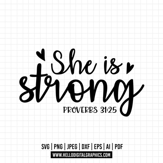 COD768- She is strong, brave, magical svg, Positivity svg, Quote svg