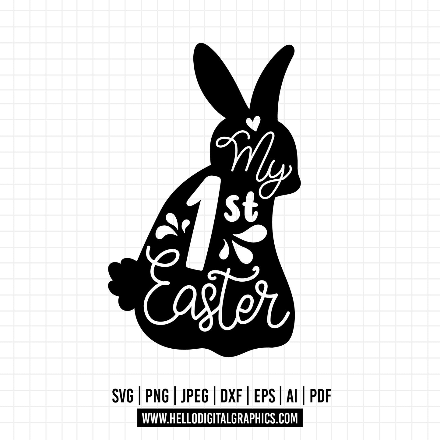 COD777- My first easter svg, baby svg, Easter svg, Religious svg,  Silhouette, Vector