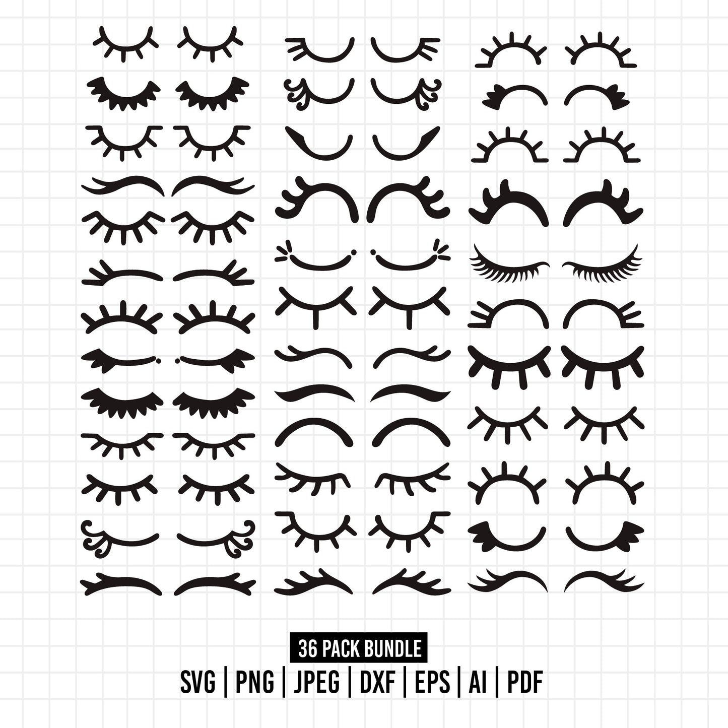COD788- eyelash svg, eyelash bundle svg for cutting, eyelash png, unicorn eyelash svg, Eyelashes Girl SVG, Eyebrows SVG, wall eyelash svg