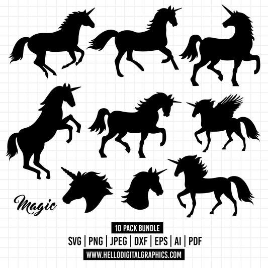 COD805- Unicorn SVG, Unicorn head svg, Unicorn vector, Unicorn Shirt Svg, Magical Unicorn Svg, Cute Unicorn PNG SVG