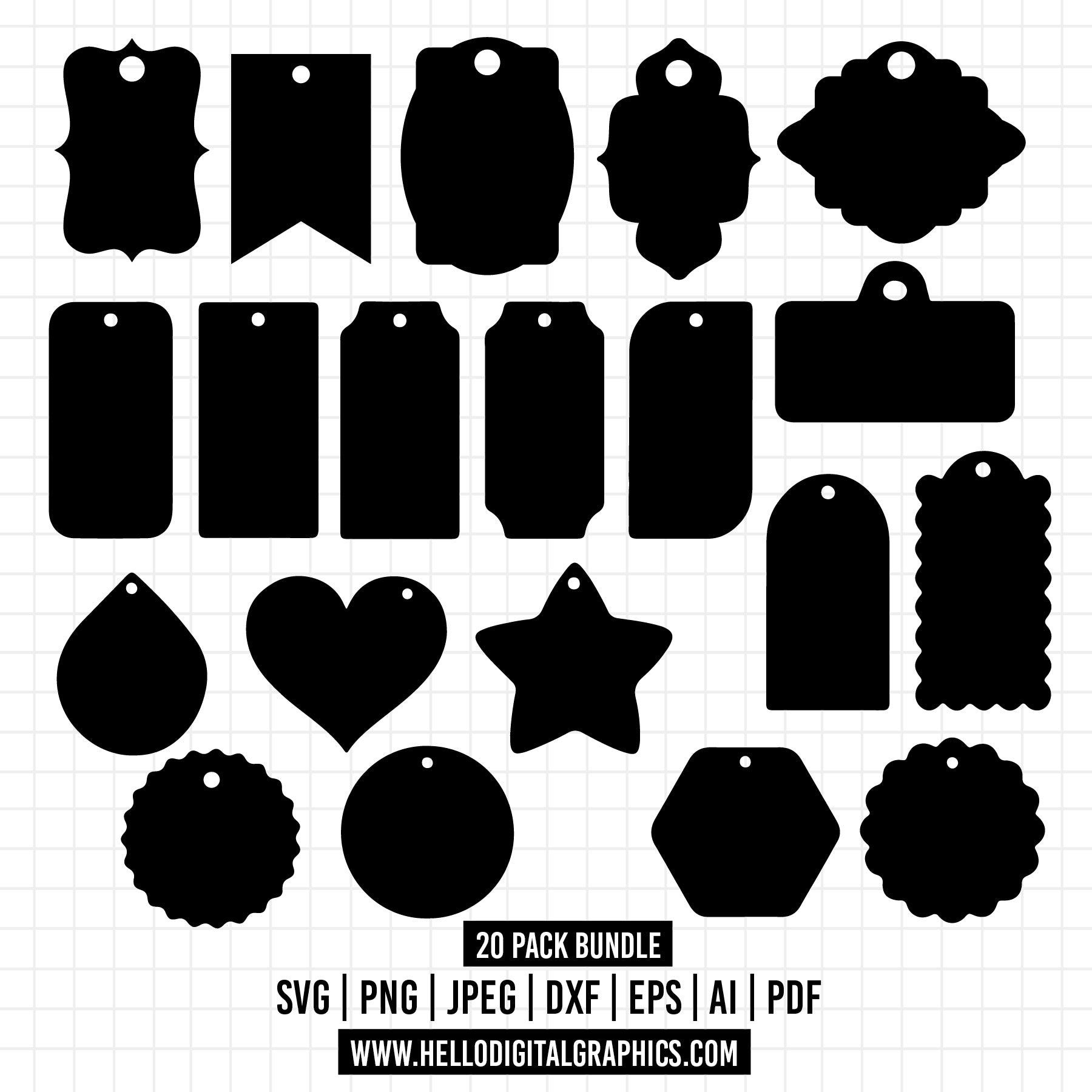 COD820 - Gift Tag SVG, Label SVG, Gift Tag SVG Bundle, Laser Cut File ...