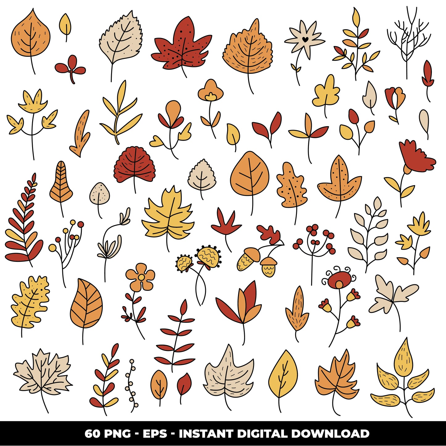 COD826 - Leaves clipart, Plant eps, Paper Leaves, Leaf Templates, Wreath, Cut Files, Leaf Clipart