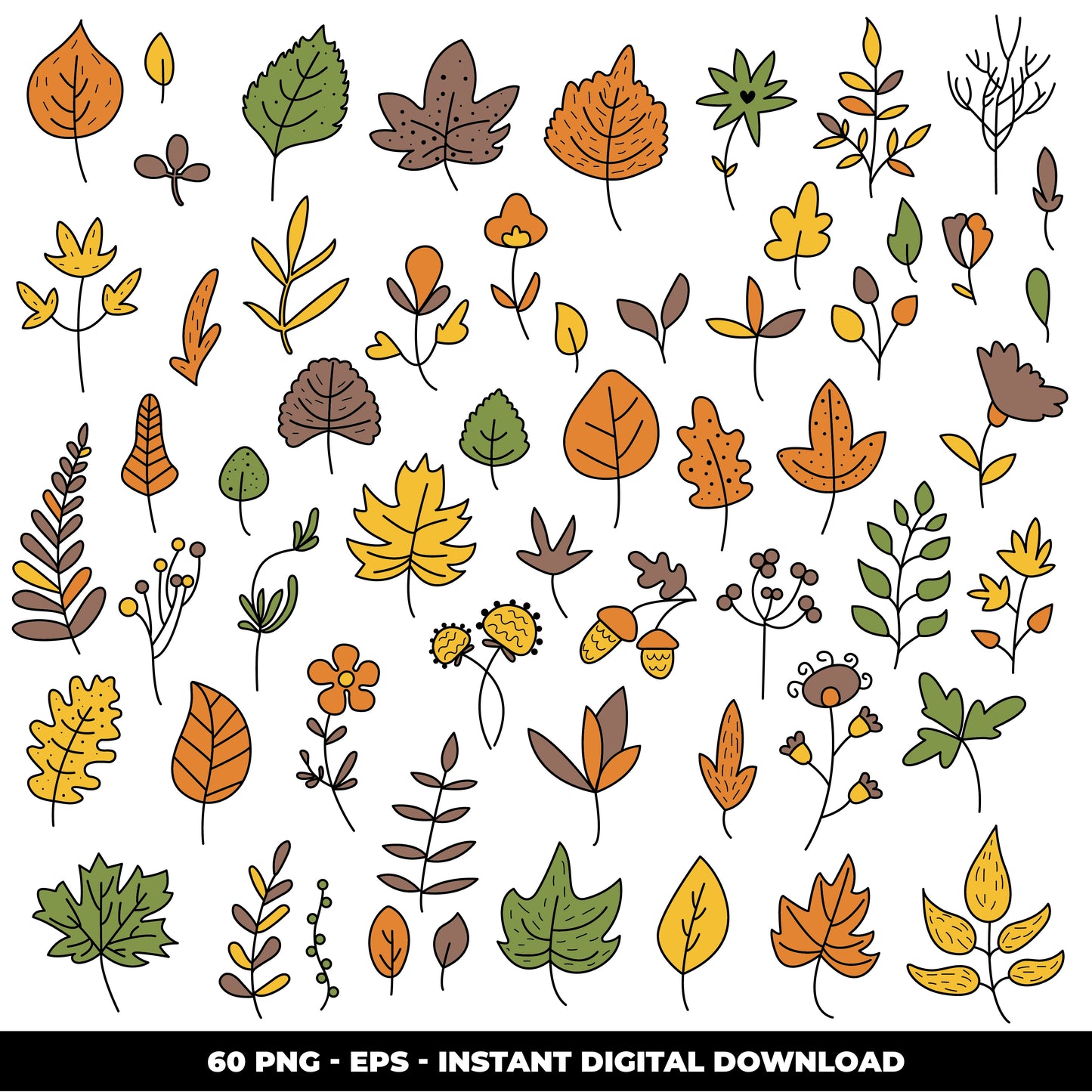 COD827 - Leaves clipart, Plant eps, Paper Leaves, Leaf Templates, Wreath, Cut Files, Leaf Clipart