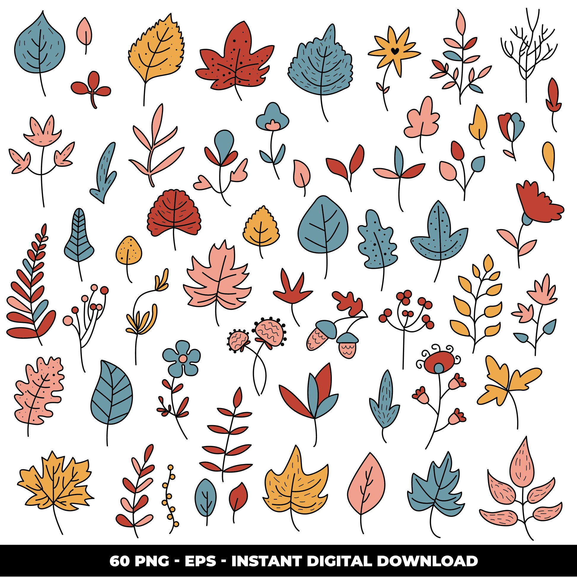 COD828 - Leaves clipart, Plant eps, Paper Leaves, Leaf Templates, Wrea ...