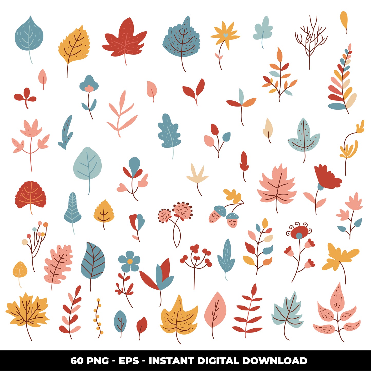 COD829 - Leaves clipart, Plant eps, Paper Leaves, Leaf Templates, Wreath, Cut Files, Leaf Clipart