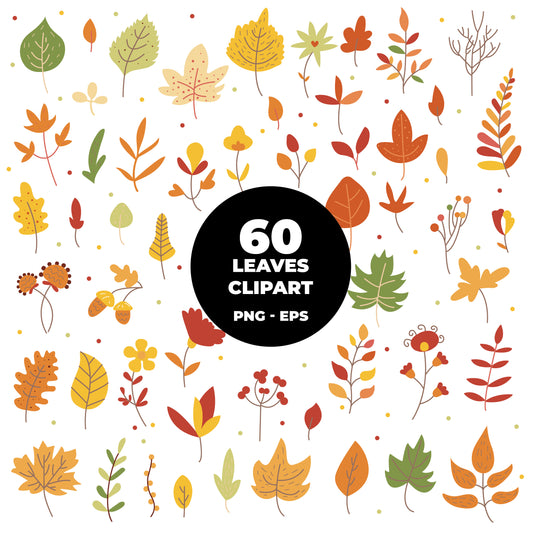 COD830 - Leaves clipart, Plant eps, Paper Leaves, Leaf Templates, Wreath, Cut Files, Leaf Clipart