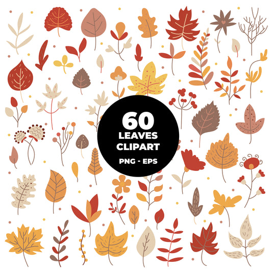COD831 - Leaves clipart, Plant eps, Paper Leaves, Leaf Templates, Wreath, Cut Files, Leaf Clipart