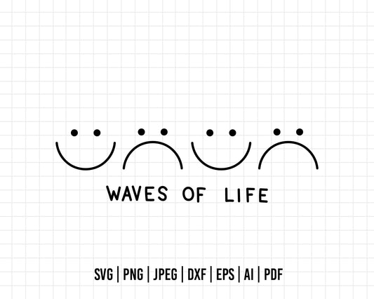 COD84- Waves of life svg, Ride the Wave svg, Positivity svg, Enjoy The Waves svg, Quote svg