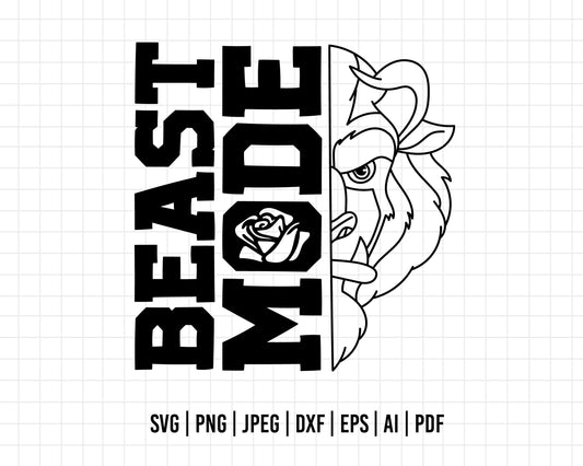 COD85- Beast mode svg, Beauty and the beast svg, beast svg, outline svg, cricut, silhouette,Disney svg