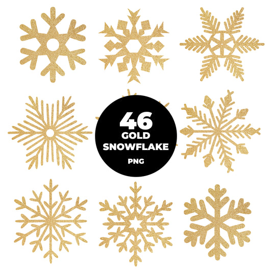 COD851- Gold Snowflake clipart, winter snowflake png,  Merry Christmas clipart, winter clipart