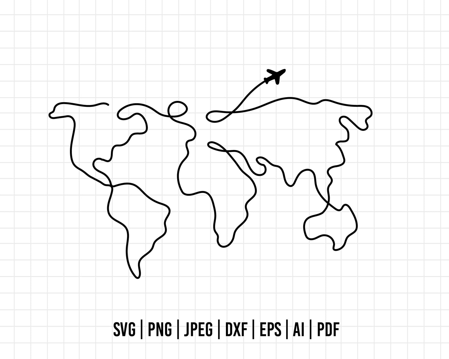 COD86- World Map svg, World Map Silhouette Svg, Map Svg, travel svg, world svg