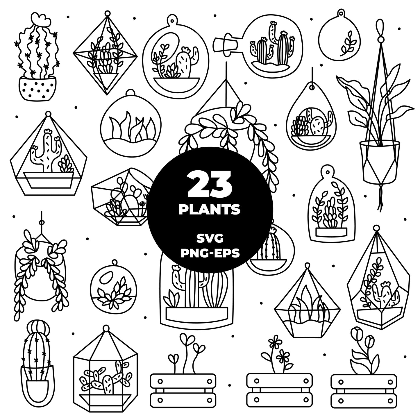 succulents svg COD871 Cactus cliparts, Succulent SVG, CACTUS SVG, House Plants Clipar – Hello