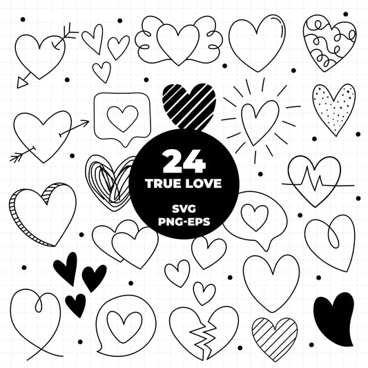 COD879- Doodle Heart svg, Self Love Svg, Heart svg, Hand-drawn svg, True love svg