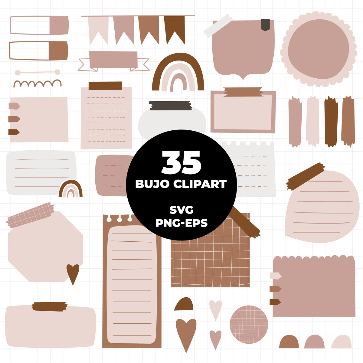 Jernel Svg COD884 Bullet journal svg, bujo clipart, Notes Clipart, school Clipart ...