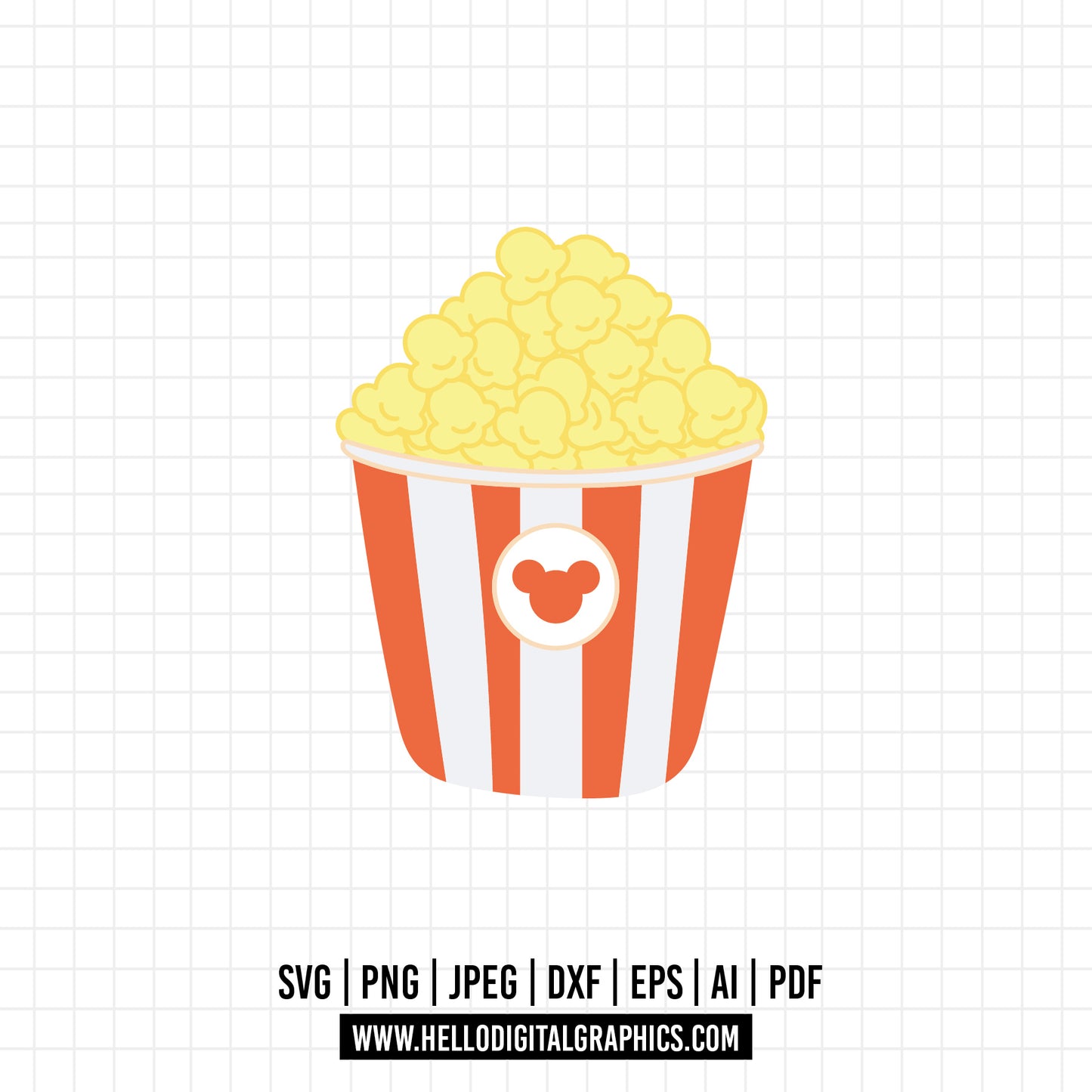 COD897 Mickey Popcorn svg, Park Snacks Food svg, Digital Download, Mickey SVG, Magic Kingdom PNG Instant Download