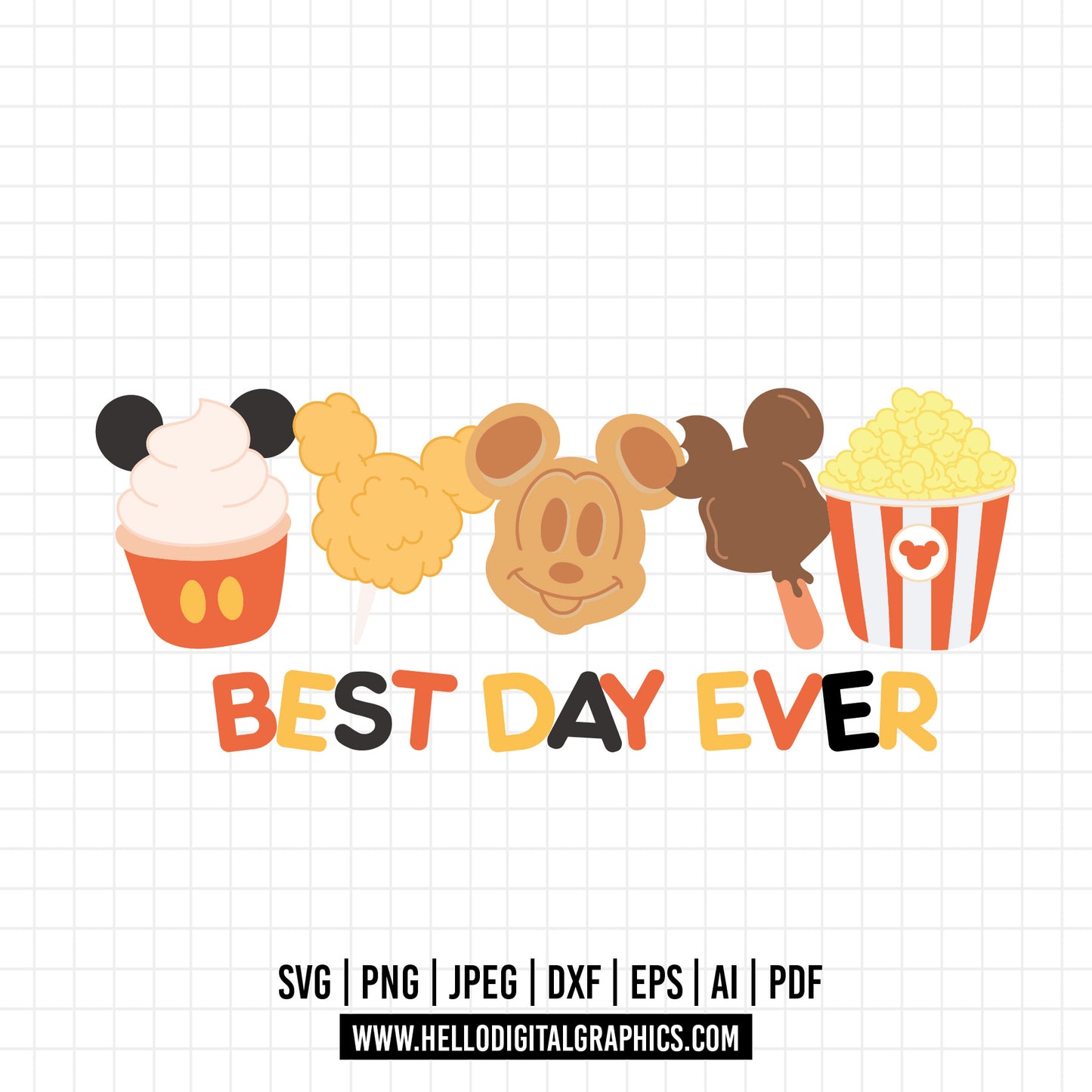 COD905- Best day ever svg, snackgoals svg, Snacks svg, Mickey Mouse Ears Head, Disney svg, mickey svg, Silhouette, Cricut