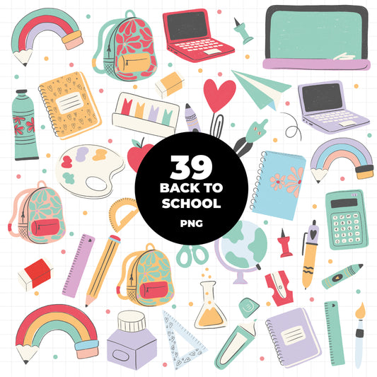 COD921 Back to school png, Bullet journal png, bujo clipart, Notes png, school Clipart, teacher png, school png