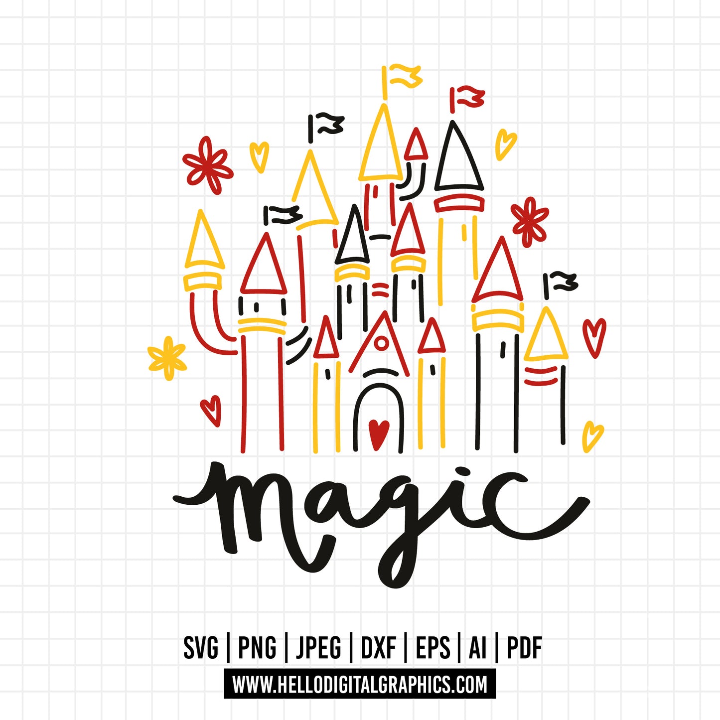 COD924- Castle svg, disney castle svg, disney svg, magic svg, cricut, silhouette