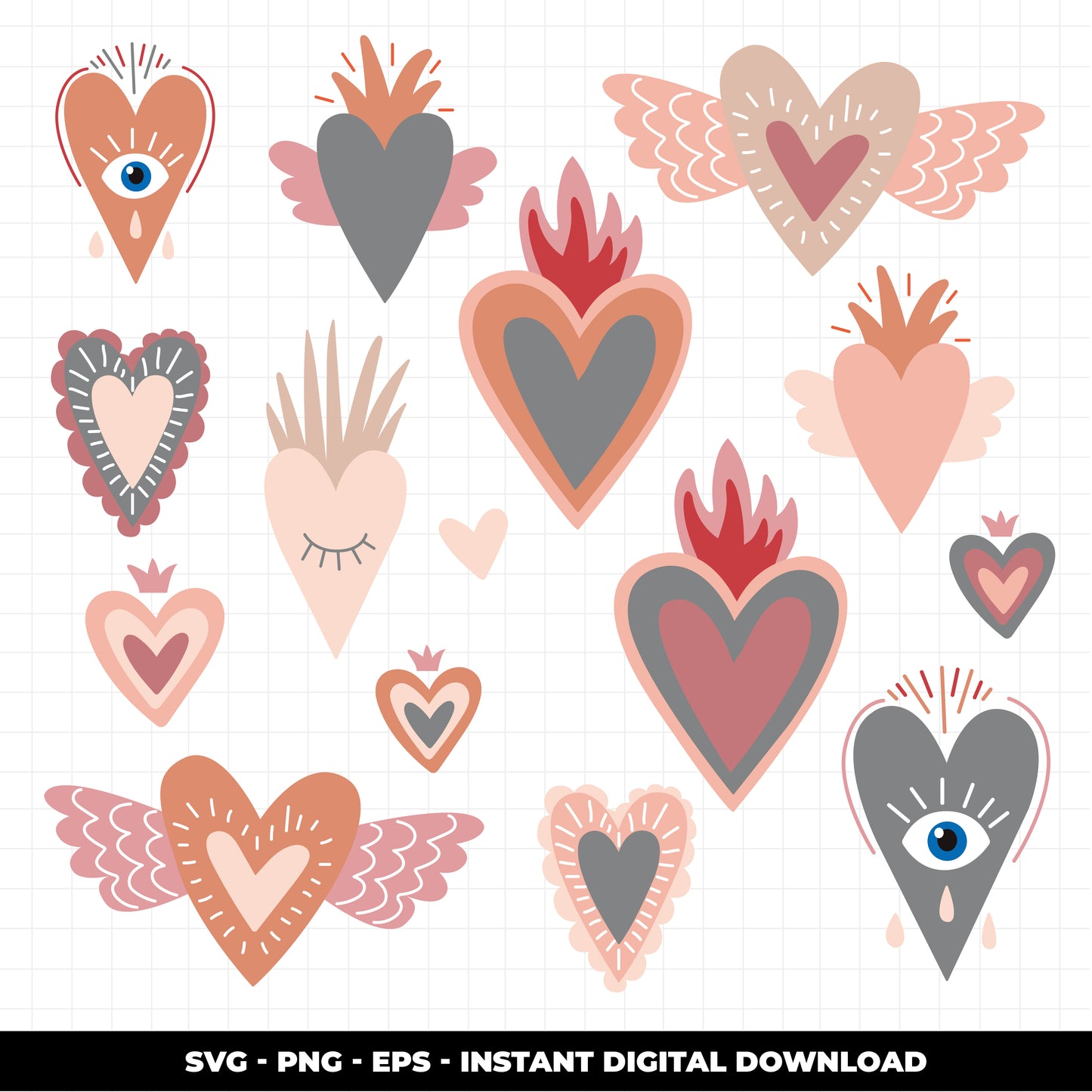 COD940 Valentine's day svg, Self Love Svg, love clipart, love vector, Heart svg, Hand-drawn svg, True love svg