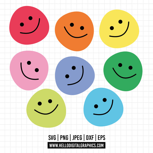 COD943 Smiley face svg, Smiley face png, Drippy smiley svg, Happy face png, Happy face svg, emoji svg, trendy EPS/SVG/PNG cut file.