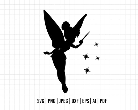 COD97- Tinker bell svg, Think happy thoughts svg, Dreams come true svg, disney svg, cricut, silhouette