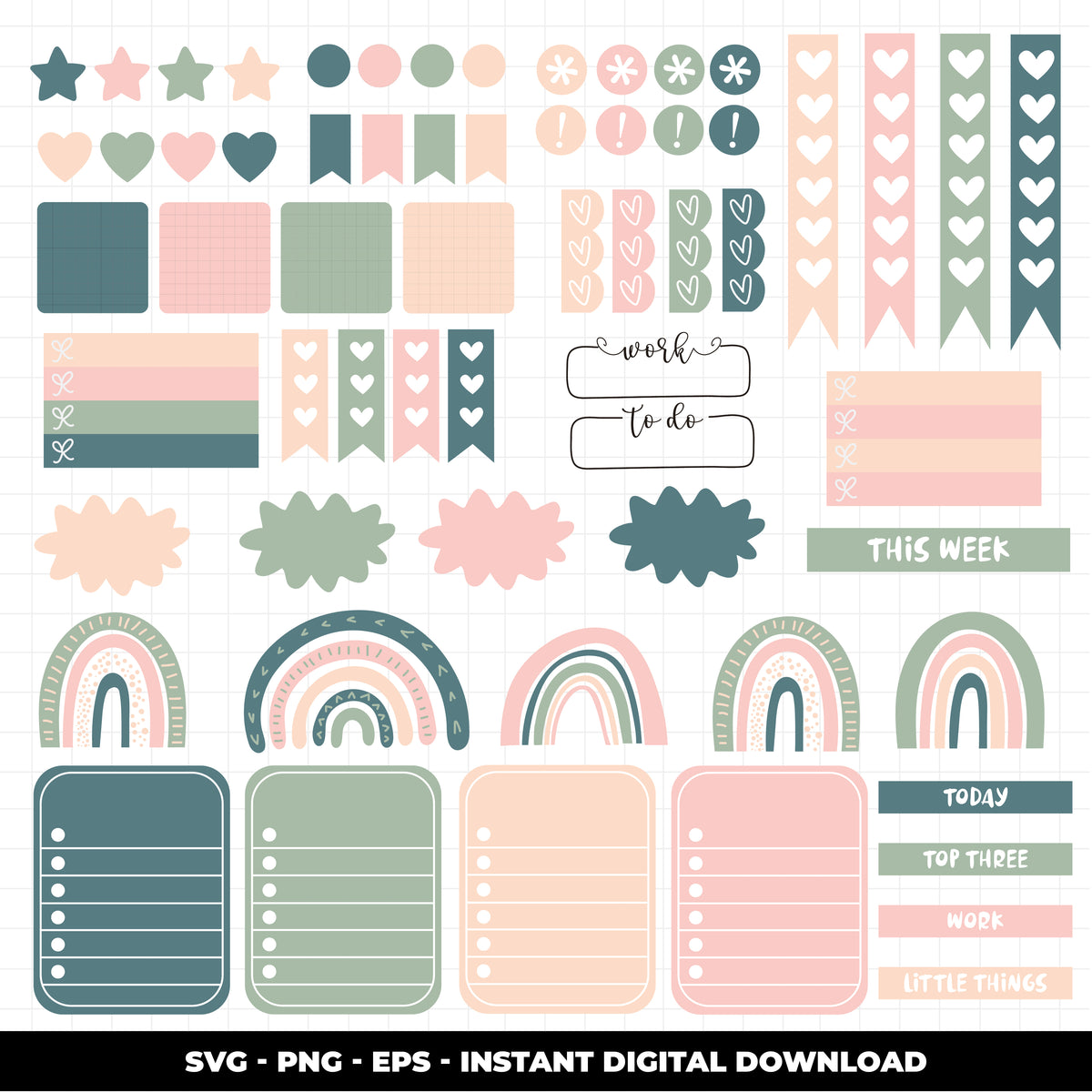 Jernel Svg COD997 Bullet journal svg, bujo clipart, Notes Clipart, school Clipart ...
